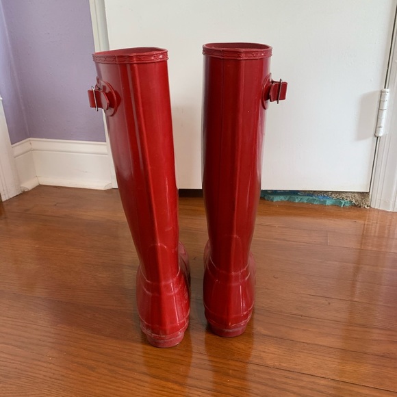military red hunter rain boots
